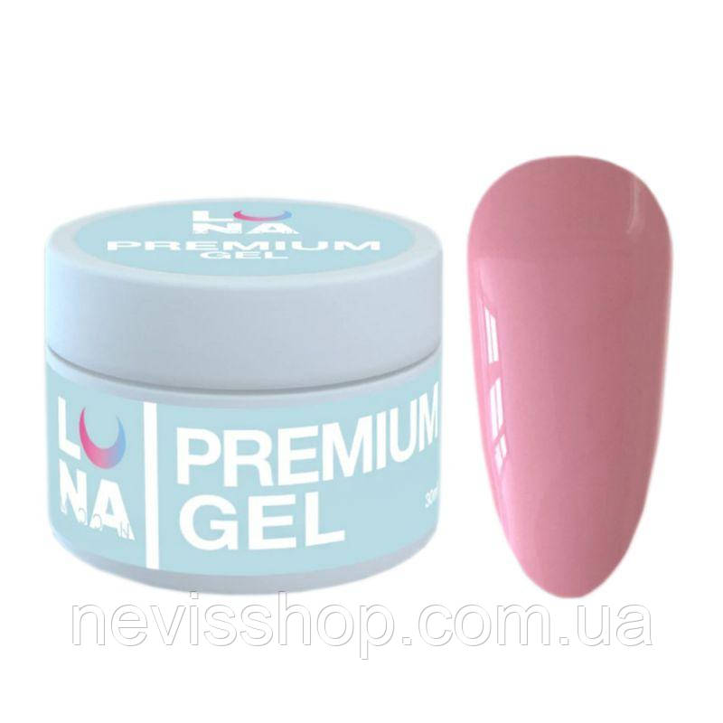 Гель для нарощування Luna Premium Gel 09 ніжний персиковий 15 мл