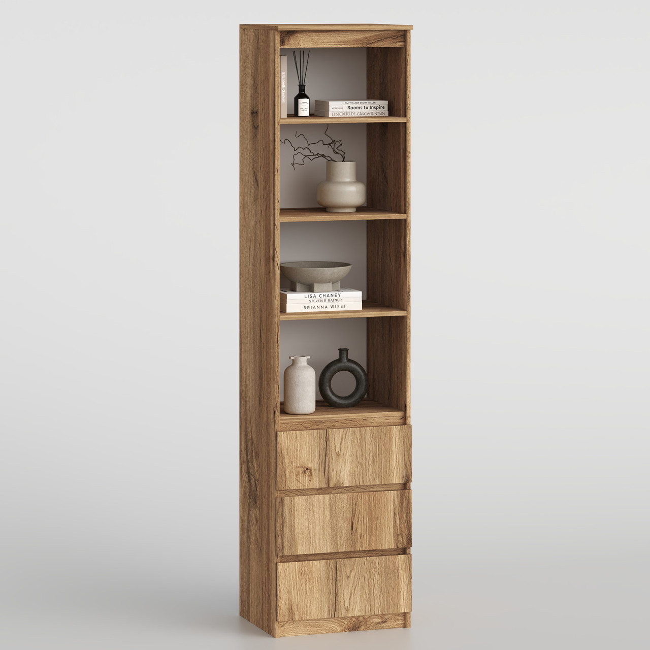 Шафа з шухлядами та полицями 2110х500х420 мм Дуб Тахо, фото 1