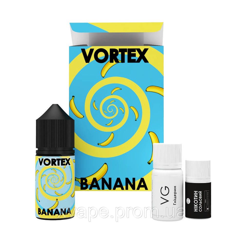 Набір сольовий Vortex "Banana" для самостійного замісу 30 мл
