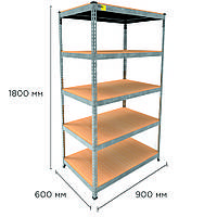 Металлический стеллаж MRL-1800 (900x600) оцинкованный