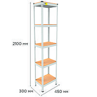 Металлический стеллаж MRL-2100 (450x300) белый