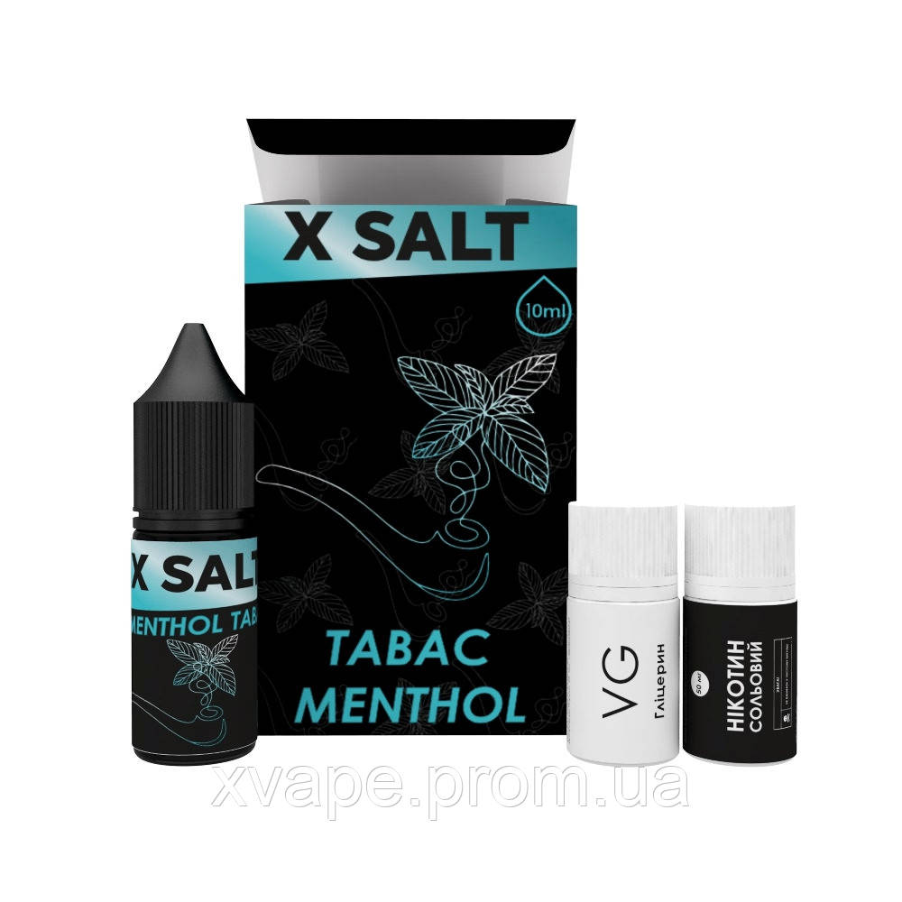 Набір сольовий Xsalt "Menthol Tabac для самостійного замісу 10 мл