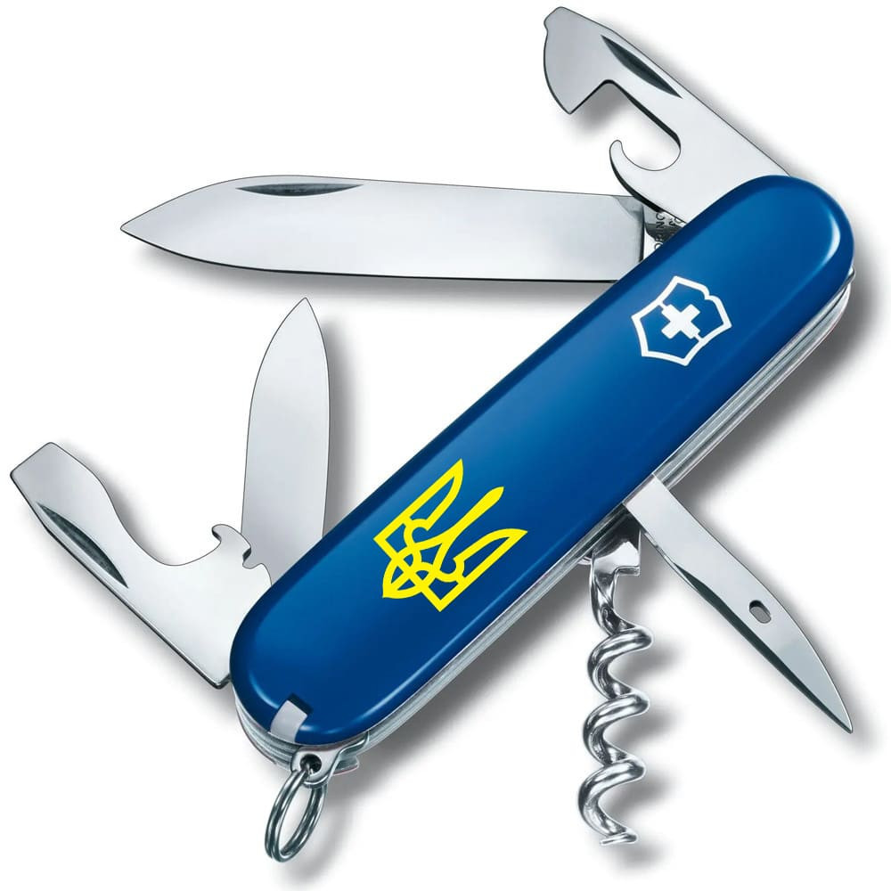 Складаний ніж Victorinox SPARTAN UKRAINE Тризуб жовтий. 1.3603.2_T0018u
