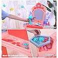 Трюмо для дівчинки Beautiful Girl 661-133, 32 елементи, з дзеркалом, стільчиком, феном, косметикою, музичні, фото 9