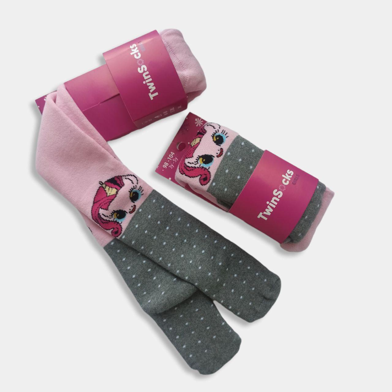 Дитячі колготи махрові для дівчинки "Поні" Тм Twinsocks