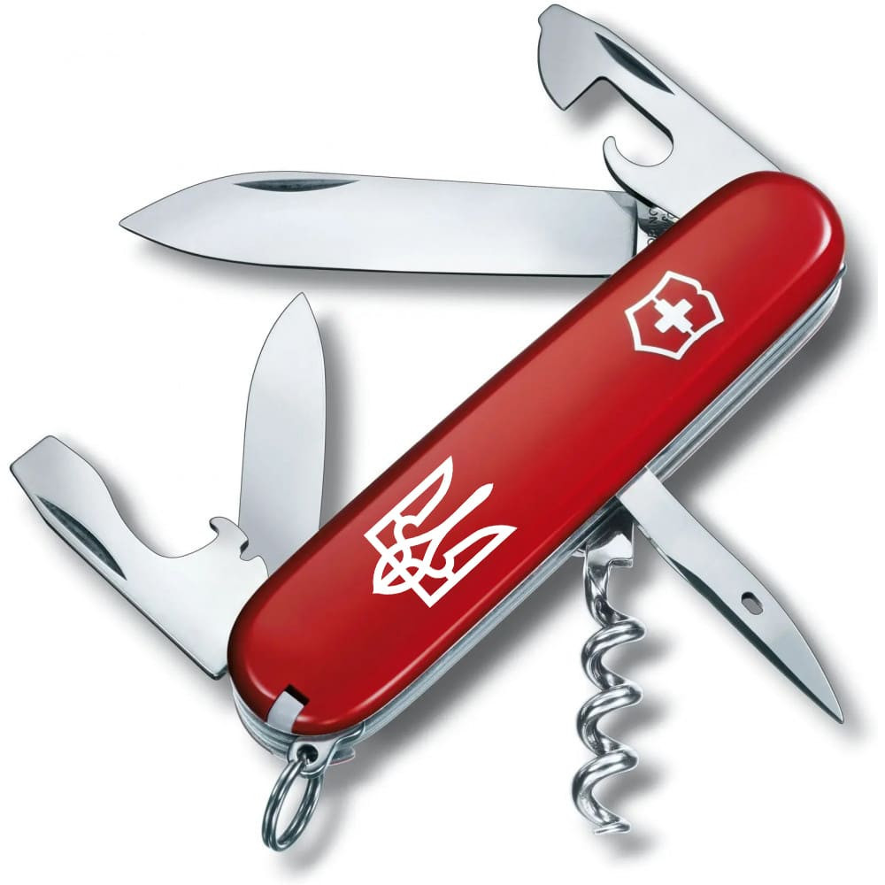 Складаний ніж Victorinox SPARTAN UKRAINE Тризуб біл. 1.3603_T0010u