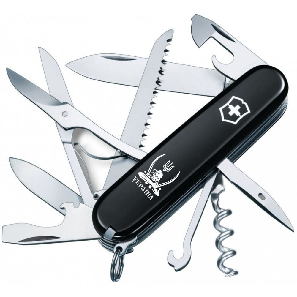 Складной нож Victorinox HUNTSMAN UKRAINE Козак с саблями бел. 1.3713.3_T1110u