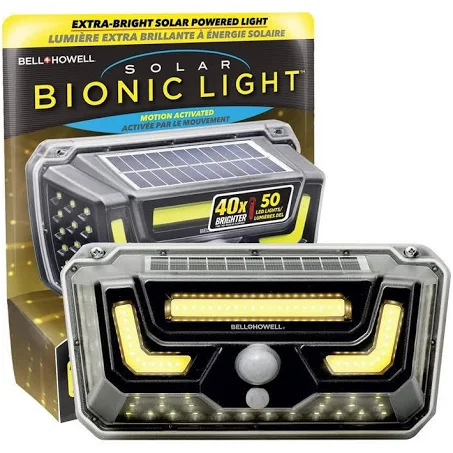 Вуличний світлодіодний ліхтар на сонячній батареї Bionic Light IP65 / Консольний LED світильник на стовп з датчиком руху