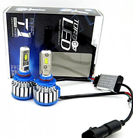 Светодиодная Авто лампа LED H7 12V-24V T1 6000K 3500L радиатор с вентилятором+обманка
