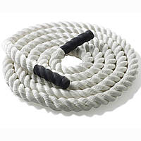 Канат тренировочный для кроссфита 9м Battle Rope White Для занятий спортом