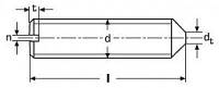 DIN 553 Винт установочный стопорный с прямым шлицем и заострённым (коническим) концом