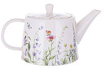 Чайник фарфоровый 1200мл Floral, цвет - белый