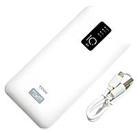 Power Bank (10 000mAh) POWERWAY TX-108 c дисплеем и проводами (белый)