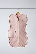 Євро пелюшка на блискавці з шапочкою, "Kappi" Світло-рожева