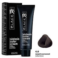 Black Sintesis Color Creme Перманентная крем-краска для волос 4.0 средний каштановый 100мл