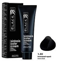 Black Sintesis Color Creme Перманентная крем-краска для волос 1.00 интенсивный черный 100мл