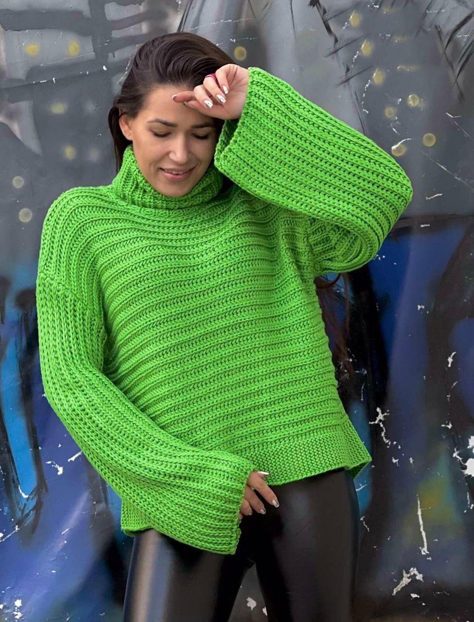 Стильний жіночий светрик, тканина "В’язка" 46, 48 розмір 46