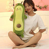 Детская мягкая игрушка для сна, подушка антистресс Авокадо батон Зеленое 65 см