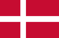 Односторонний флаг Дании 135 см × 90 см, нейлоновая ткань