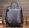 Велика чоловіча шкіряна сумка 2 в 1 трасформер, сумка-рюкзак для чоловіків із натуральної шкіри, фото 2