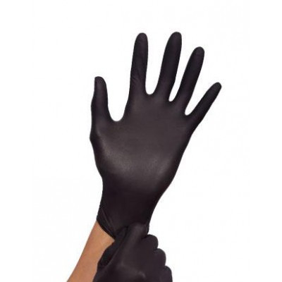 Чорні нітрилові рукавички Розмір — L (100 шт.)