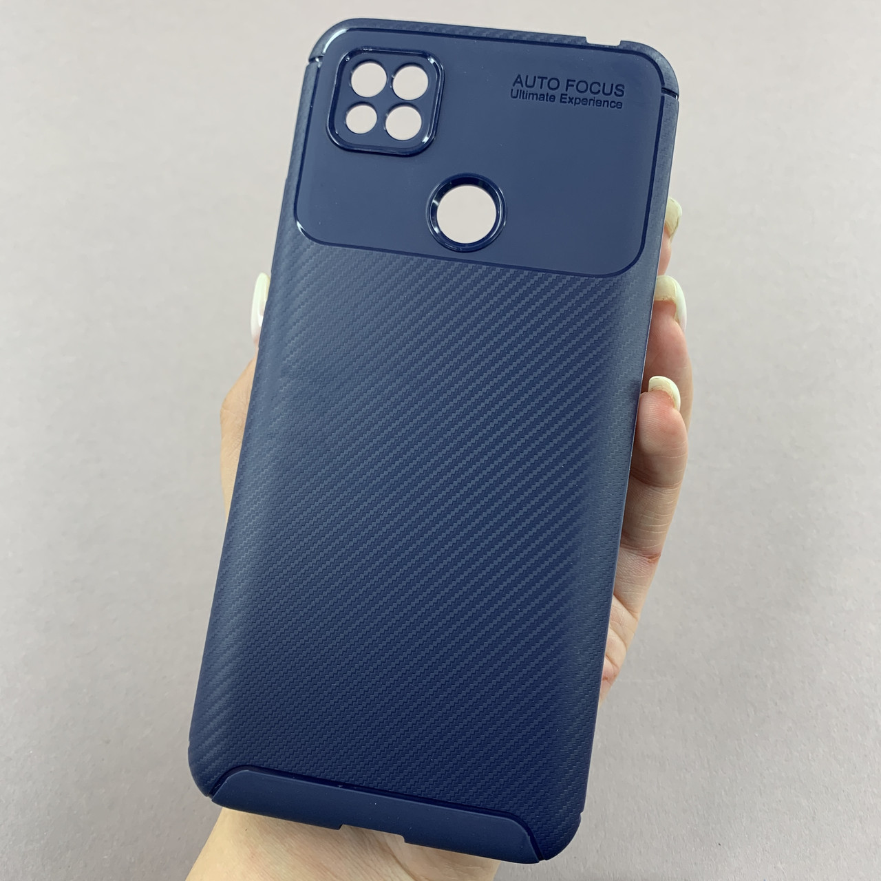Чохол для Xiaomi Redmi 9C щільний карбоновий чохол на телефон сяомі редмі 9с синій au6
