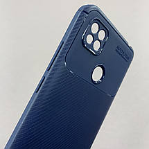 Чохол для Xiaomi Redmi 9C щільний карбоновий чохол на телефон сяомі редмі 9с синій au6, фото 4