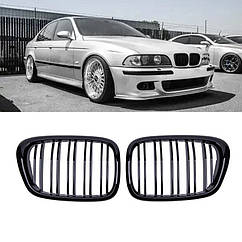 Подвійні решітки Решітка радіатора ніздрі для BMW E39 бмв е39 1999-2003 чорний глянець