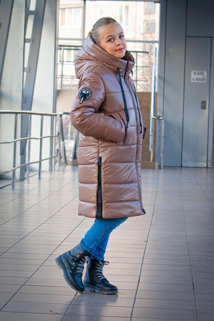 Зимова куртка підліткова пальто оверсайз на дівчинку 10-18 років, зріст 134-164 | Модна курточка для підлітків дівчат на зиму