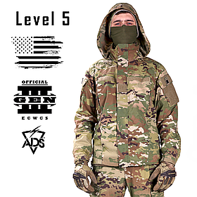 Куртка ECWCS Gen III Level 5, Розмір: X-Small Regular, OCP Scorpion, Soft Shell
