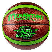 Мяч баскетбольный Movemen размер 7 резиновый для игры на улице-зале