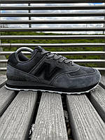 Кроссовки женские New Balance 574 серые замшевые/женские кроссовки Нью Беленс 574 серые демисезонные