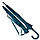 Жіноча парасоля-тростина на 16 спиць з абстрактним принтом, напівавтомат від фірми Toprain, бірюзовий, 01541-1, фото 2
