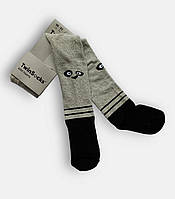 Колготки дитячі для хлопчика мордахи з принтами собачка, панда, міньйон, монстр 86-92, 98-104, 110-116 Сірий + чорний, 86-92 /