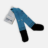 Колготки дитячі для хлопчика мордахи з принтами собачка, панда, міньйон, монстр 86-92, 98-104, 110-116 Синій + чорний, 98-104 /