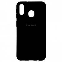 Чехол - накладка для Samsung M20 / бампер на самсунг M20 / Soft Case / Black / микрофибра.