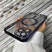 Чохол на iPhone 12 Pro Max Blue з MagSafe/Силіконовий для Айфон 12 Про Макс Синій