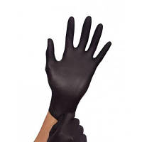 Чёрные нитриловые перчатки (100 шт.)