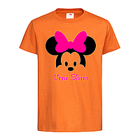 Оранжевая детская футболка Little sister (7-4-15-помаранчевий)