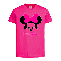 Розовая детская футболка Little sister (7-4-15-рожевий)