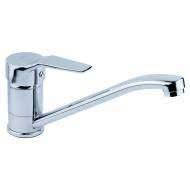 Змішувач MD Ø40 для кухні гусак прямий 250мм на шпильці AQUATICA (MD-2B244C)