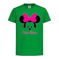 Зеленая детская футболка Little sister (7-4-15-зелений)