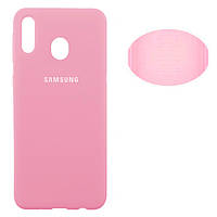 Чехол - накладка для Samsung M20 / бампер на самсунг M20 / Soft Case / Pink / микрофибра.
