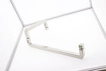 Ручка для скляних дверей, три отвори в склі ( Н 646 ) Метал 450х250 мм., фото 2