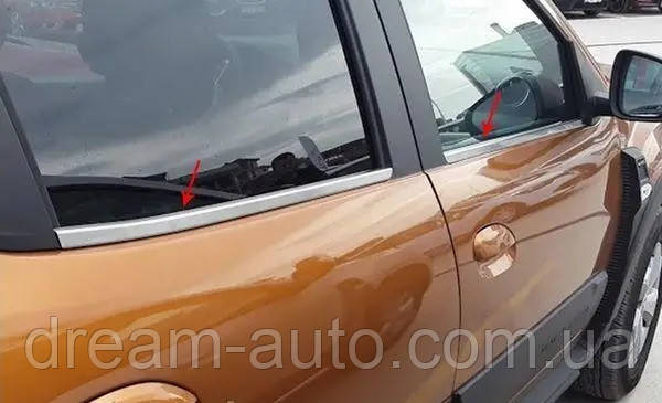Хром молдинг скла Renault/Dacia Duster 2018+