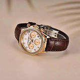 Гібридний (Кварц + механічний хронограф) годинник із сапфіровим склом Pagani Design PD-1730 Gold-Brown, фото 3