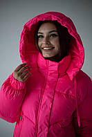 Жіноча зимова куртка малинова Kolvi