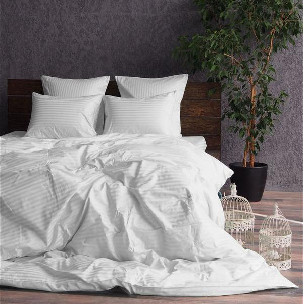 Комплект постільної білизни Страйп сатин 100% хлопок, фото 1