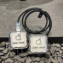 Чохол для блока ЗП iPhone iPad 18/20W + захист кабелю Apple Charger Black cable (5 в 1), фото 5