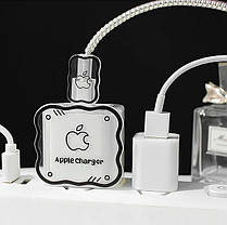 Чохол для блока живлення ЗП iPhone iPad 18/20W + захист кабелю Apple Charger White cable (5 в 1), фото 3